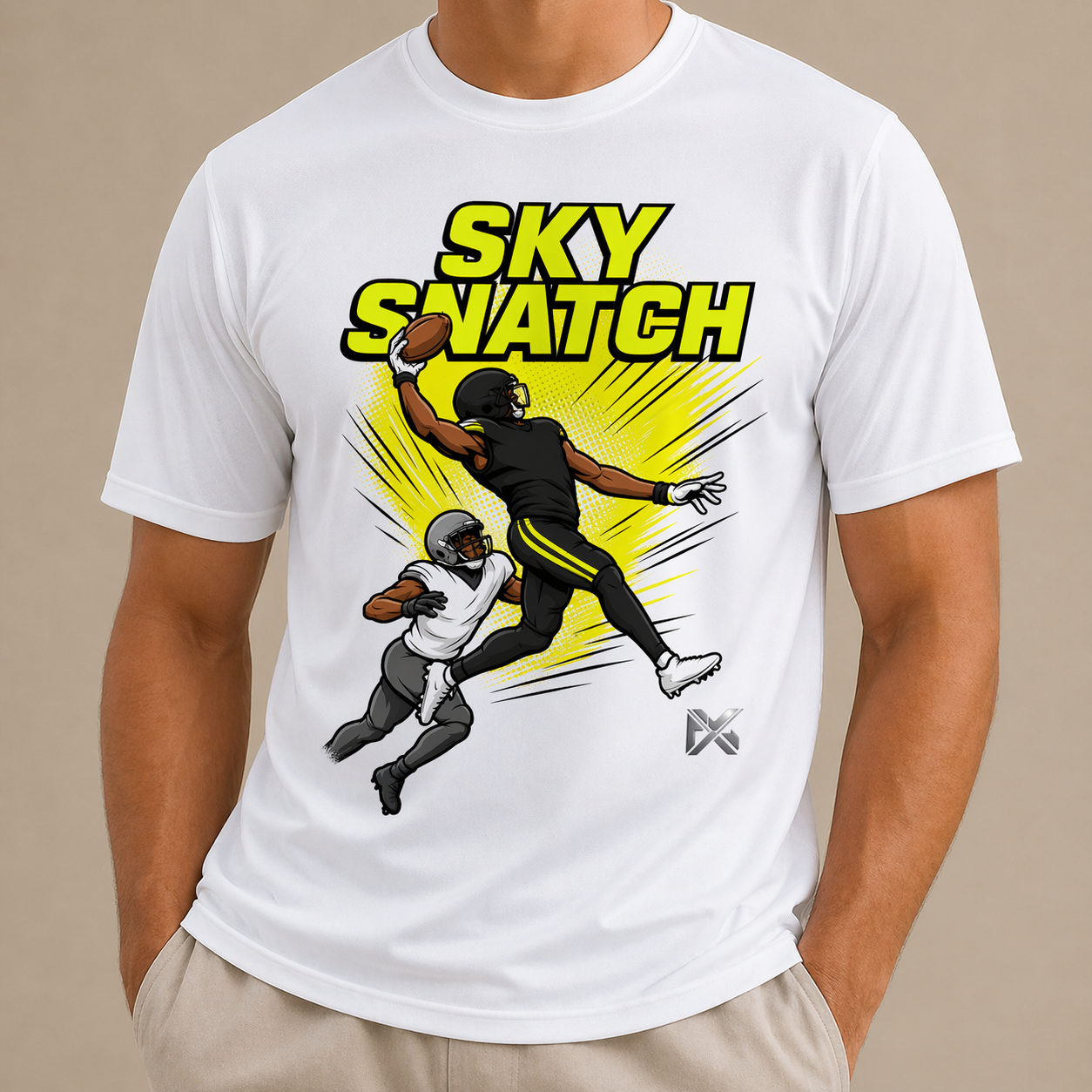 SKY SNATCH — receiver one-handed grab tee
